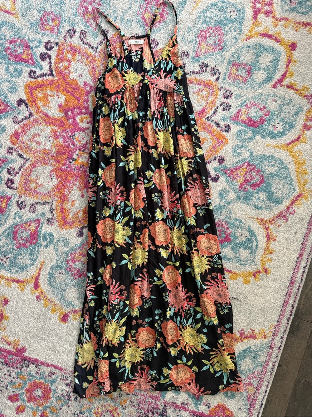 NATURAL LIFE Reyna Deep V-Neck Maxi Dress